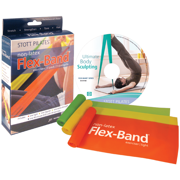 Stott Pilates Flex-Band Non-Latex Three-Pack with DVD