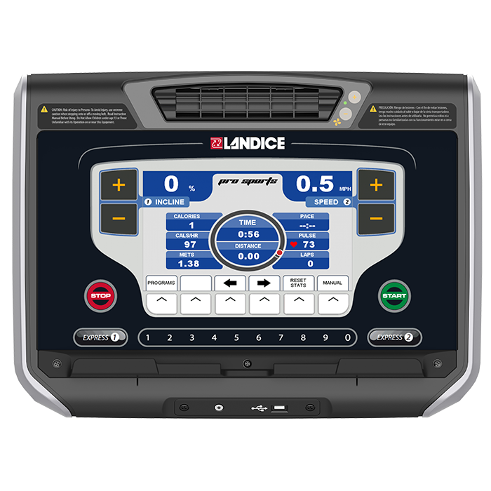 Landice L7 LTD Treadmill with Pro Sports Control Panel