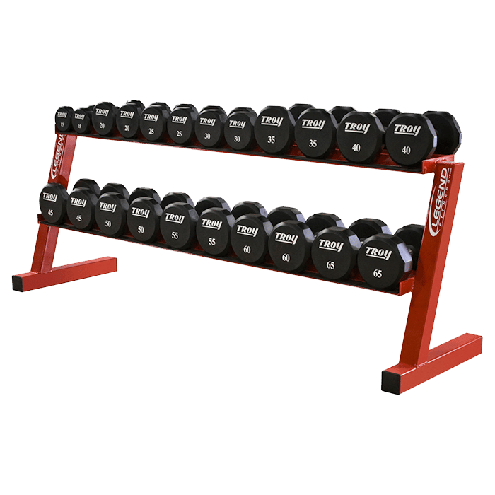 Ten Pair Hex Head Dumbbell Rack