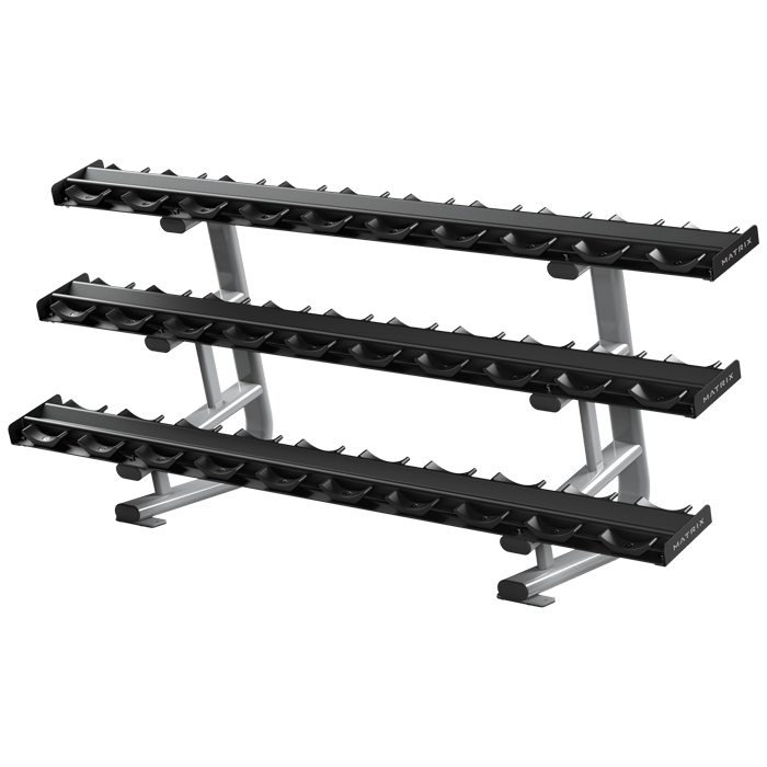Matrix Magnum 15-Pair Pro-Style Dumbbell Rack