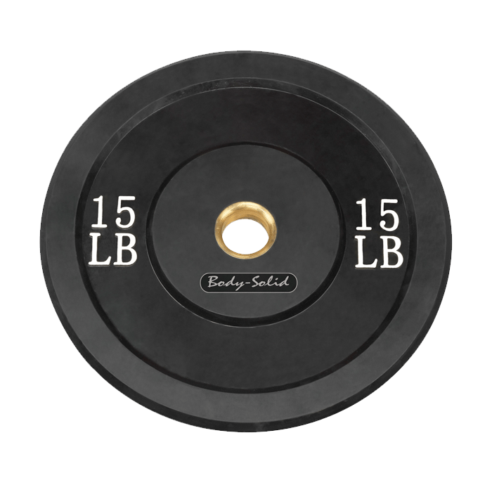 Body-Solid 15 lb. Bumper Plate (Black)