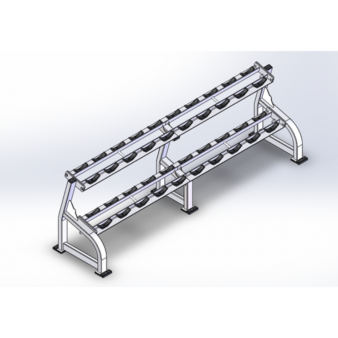 Raptor 2 Tier Pro-Style Saddle DB Rack 9' - Holds 5lb - 50lbs