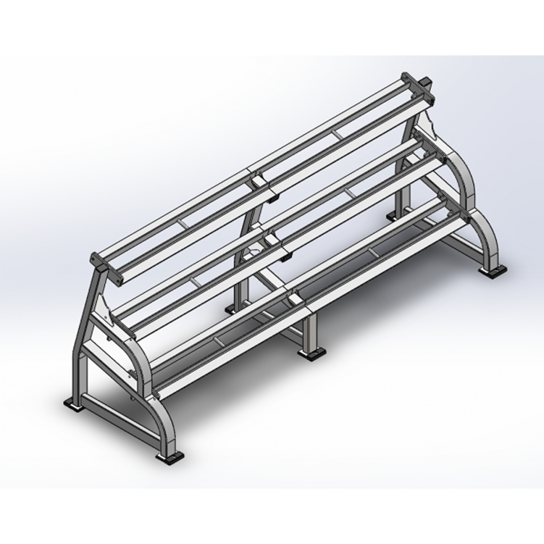 Raptor 3 Tier Hex DB Rack 9' - Holds 5lbs - 100lbs