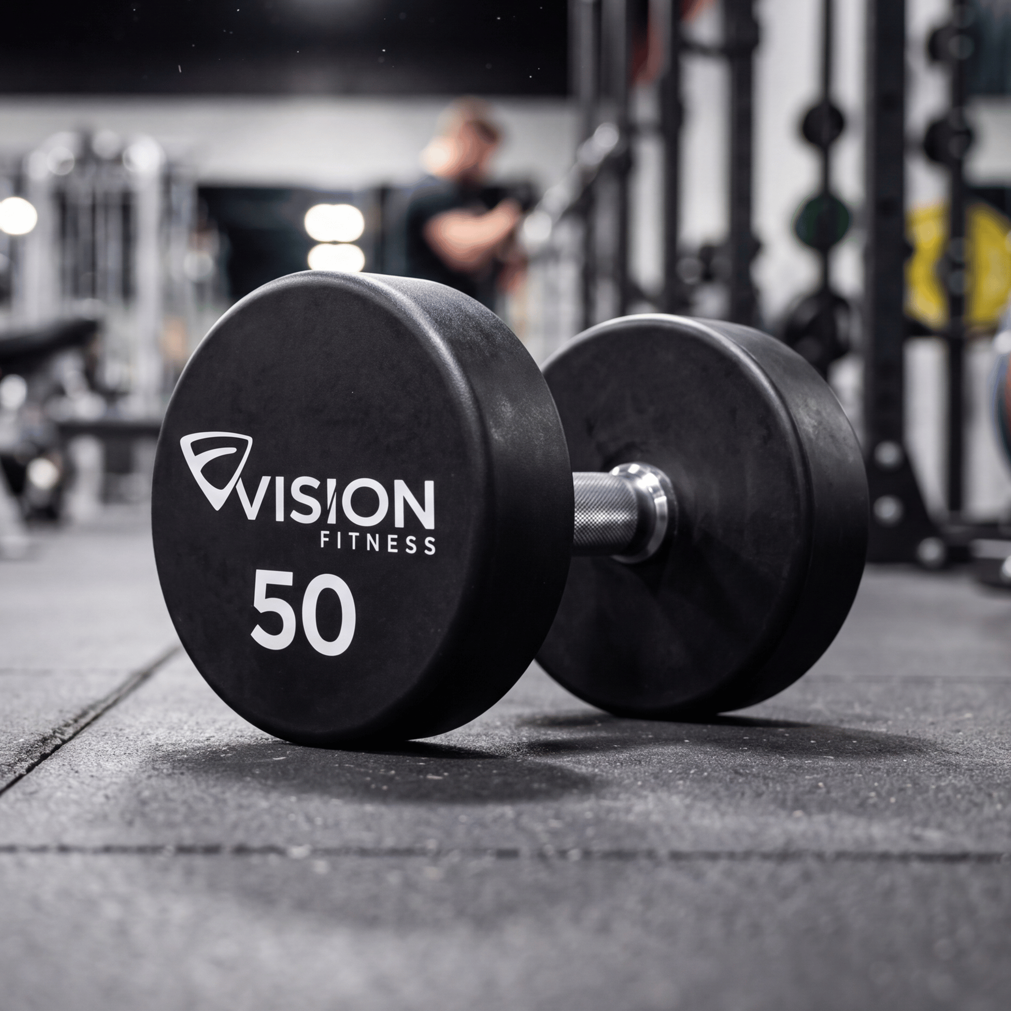 Vision Fitness 5-50 lb Urethane Round Dumbbell Set