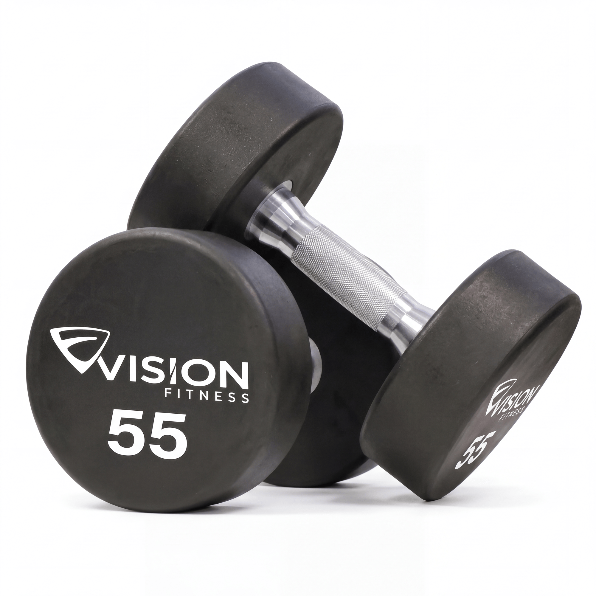 Vision Fitness 55-100 lb Urethane Round Dumbbell Set
