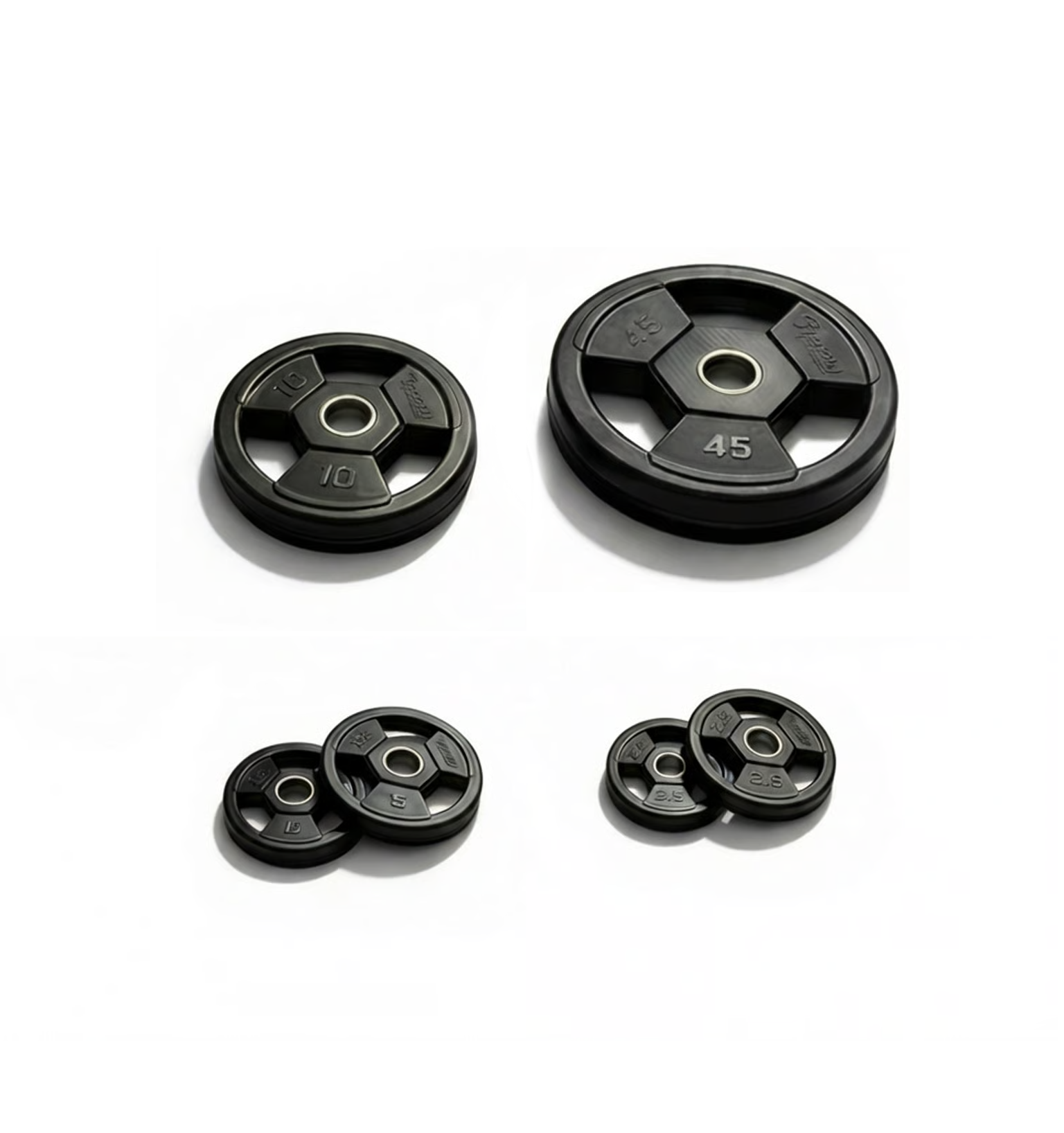 Shop Vision Fitness Olympic Rubber Grip Weight Plates - 125 lbs. Set