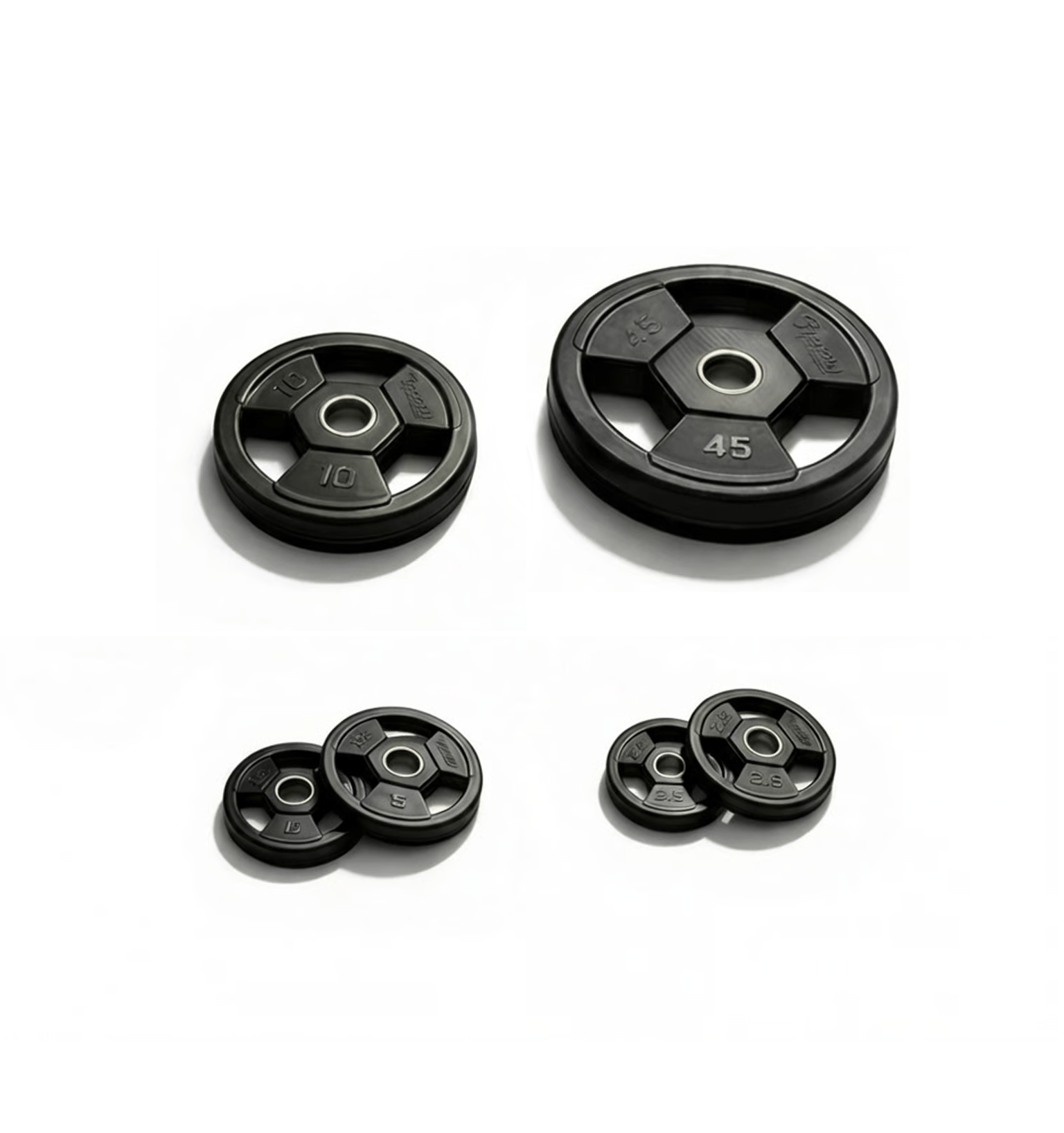 Shop Vision Fitness Olympic Rubber Grip Weight Plates - 125 lbs. Set
