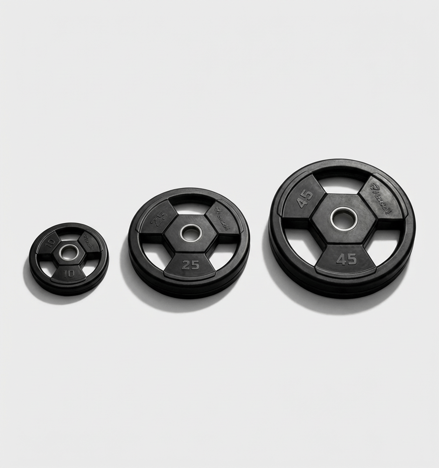 Shop Vision Fitness Olympic Rubber Grip Weight Plates - 160 lbs. Set