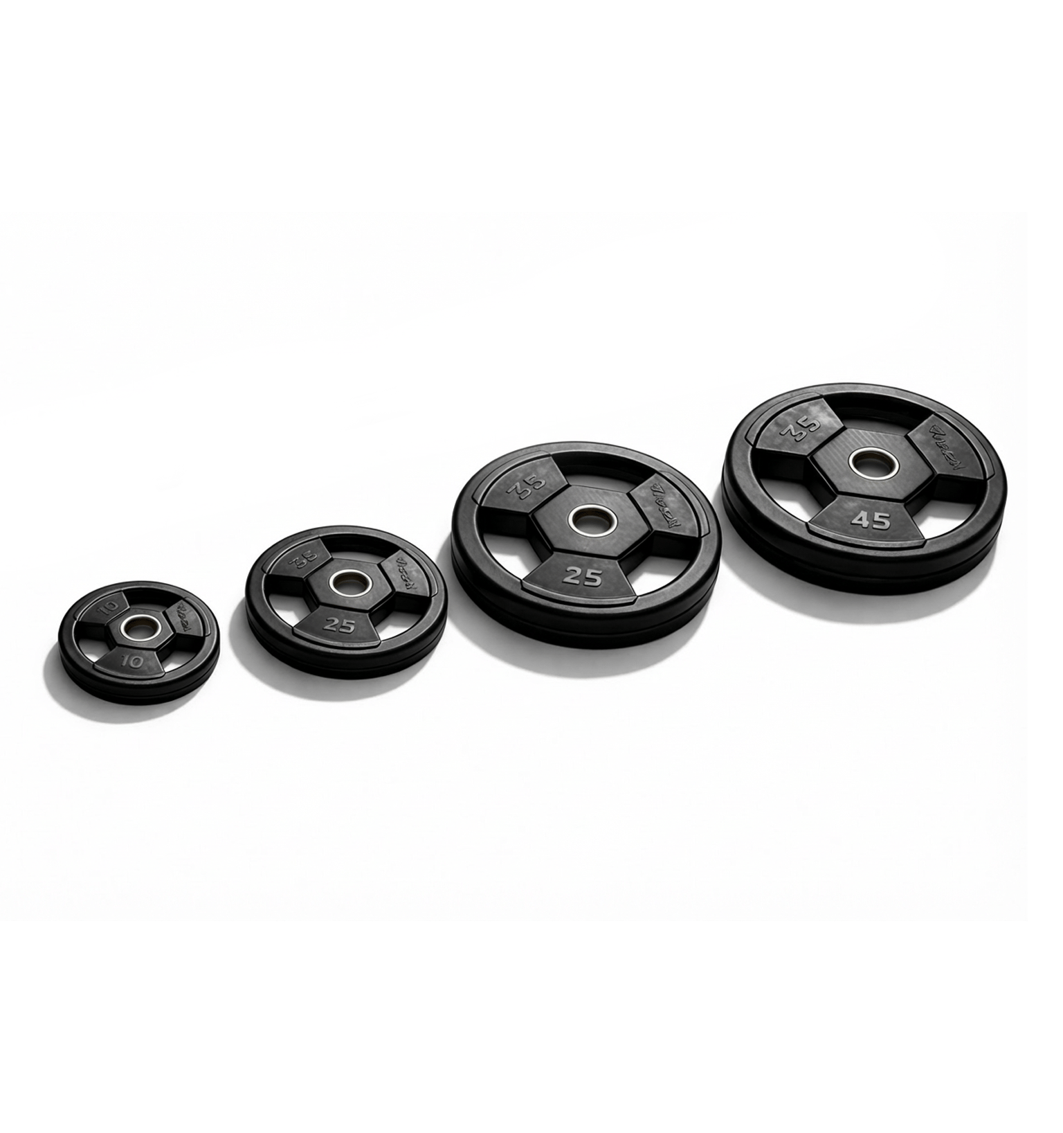 Shop Vision Fitness Olympic Rubber Grip Weight Plates - 230 lbs. Set